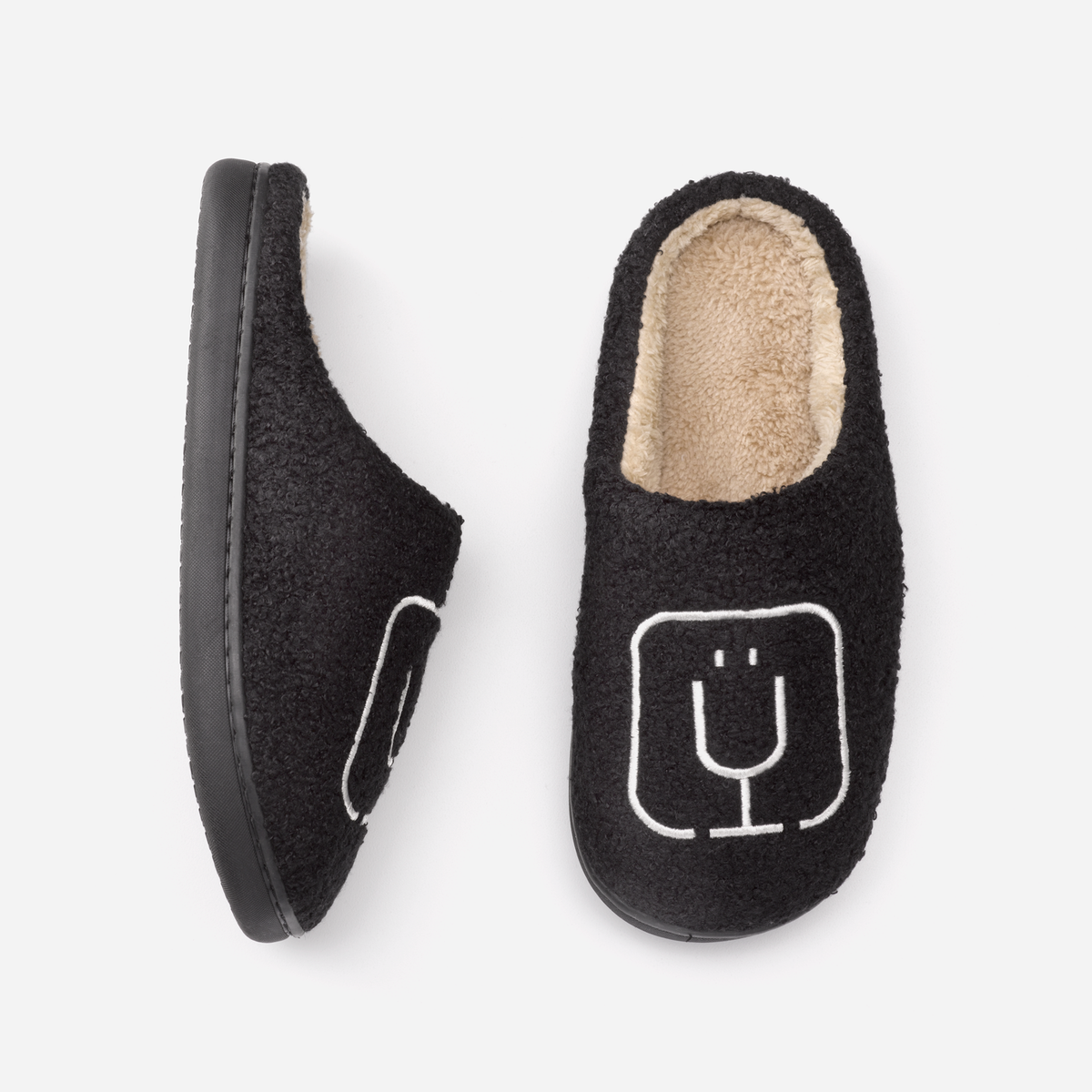 brumate-fuzzy-slippers-black-r1 apparel-slippers-above.png